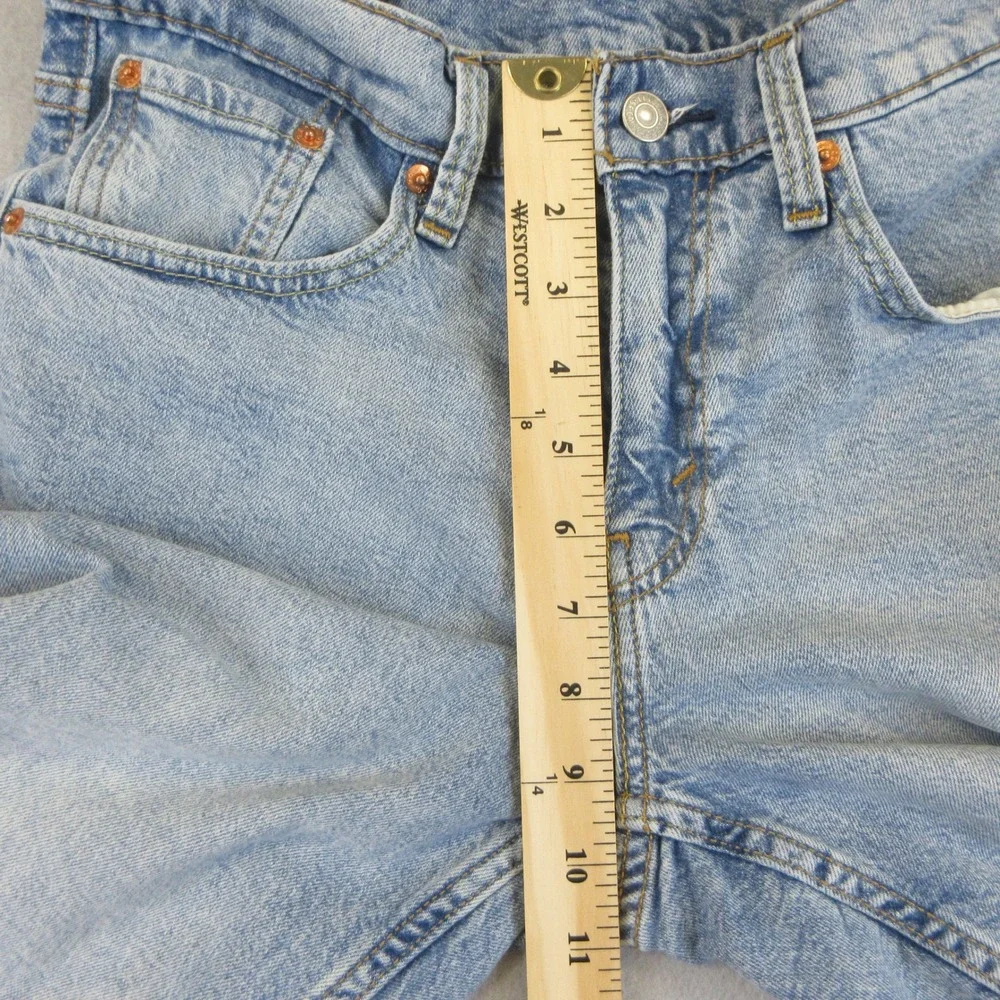 Levis 445 Shorts Mens 29 Light Blue Denim Casual Stretch Jean Shorts